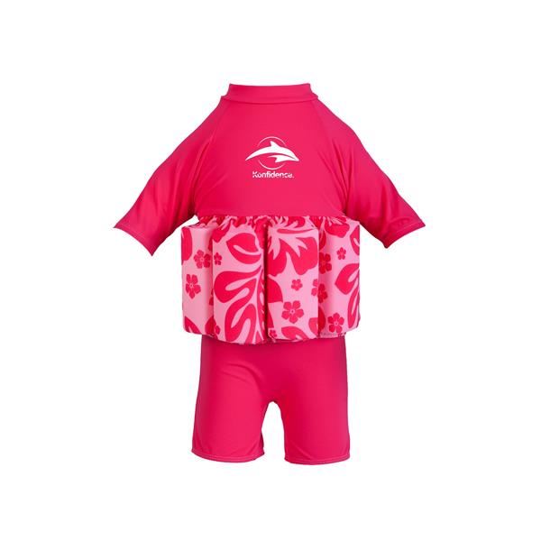 Plavalna obleka - kopalke Konfidence FloatSuit Hibiscus Pink