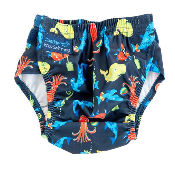 Konfidence Aquanappies Sea Friends Navy