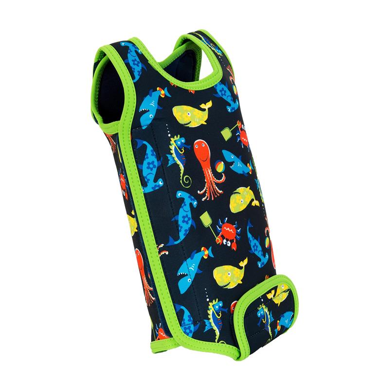 Konfidence Babywarma® Wetsuit Sea Friends Navy/Lime