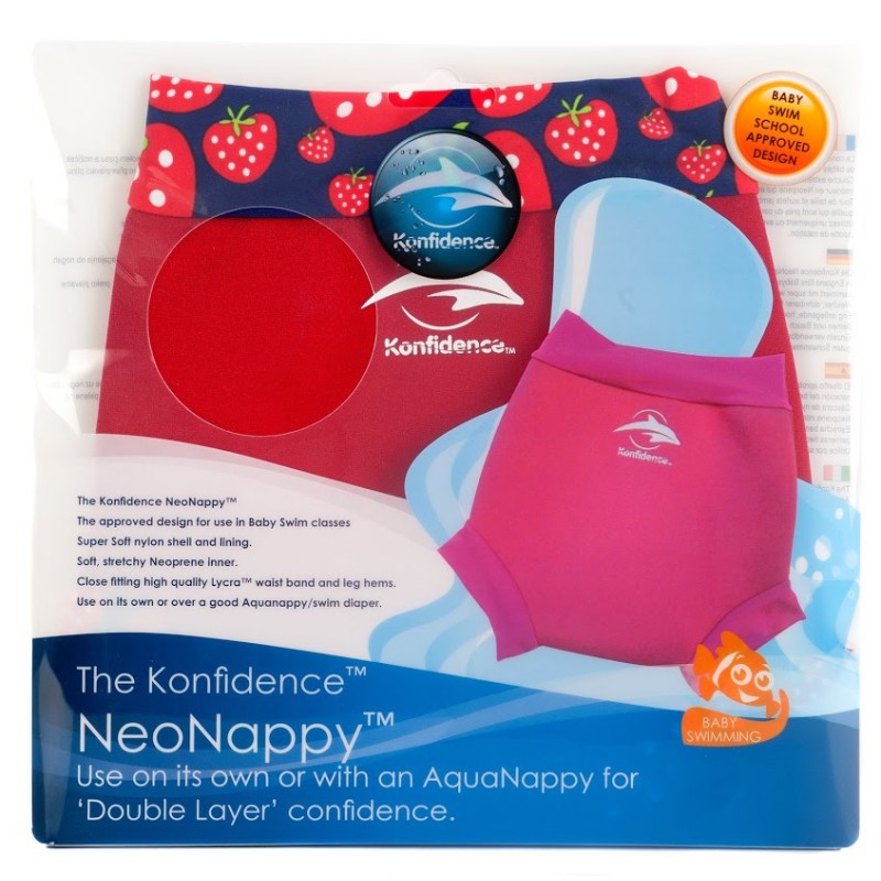 Neoprenske grelne kopalke Konfidence NeoNappy Strawbery