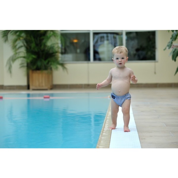 Plenice za plavanje za dojenčke Konfidence Aquanappies Blue Stripes